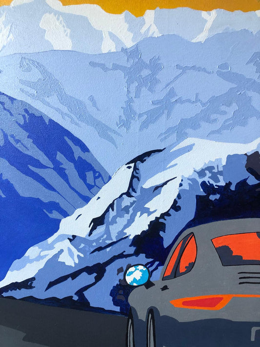 'Off the clock 3' 2025 mixed media, spray, Posca and acrylic on canvas