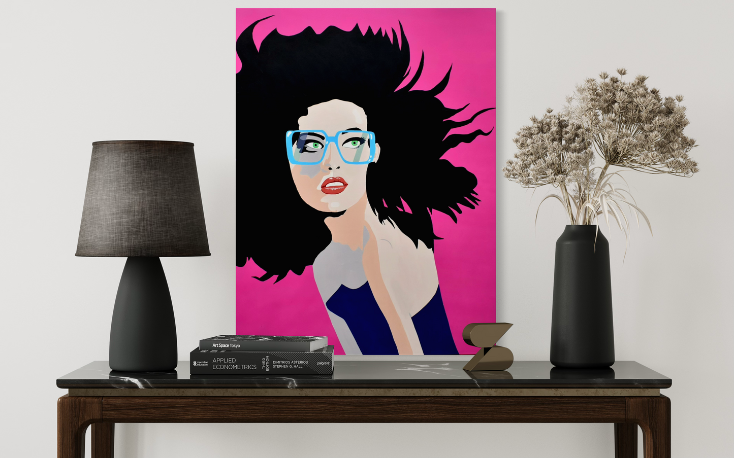 "Framed in Blue" 2025 acrylic on canvas 1.54 metres x 1.23 metres 5.05 ft x 4.03 ft