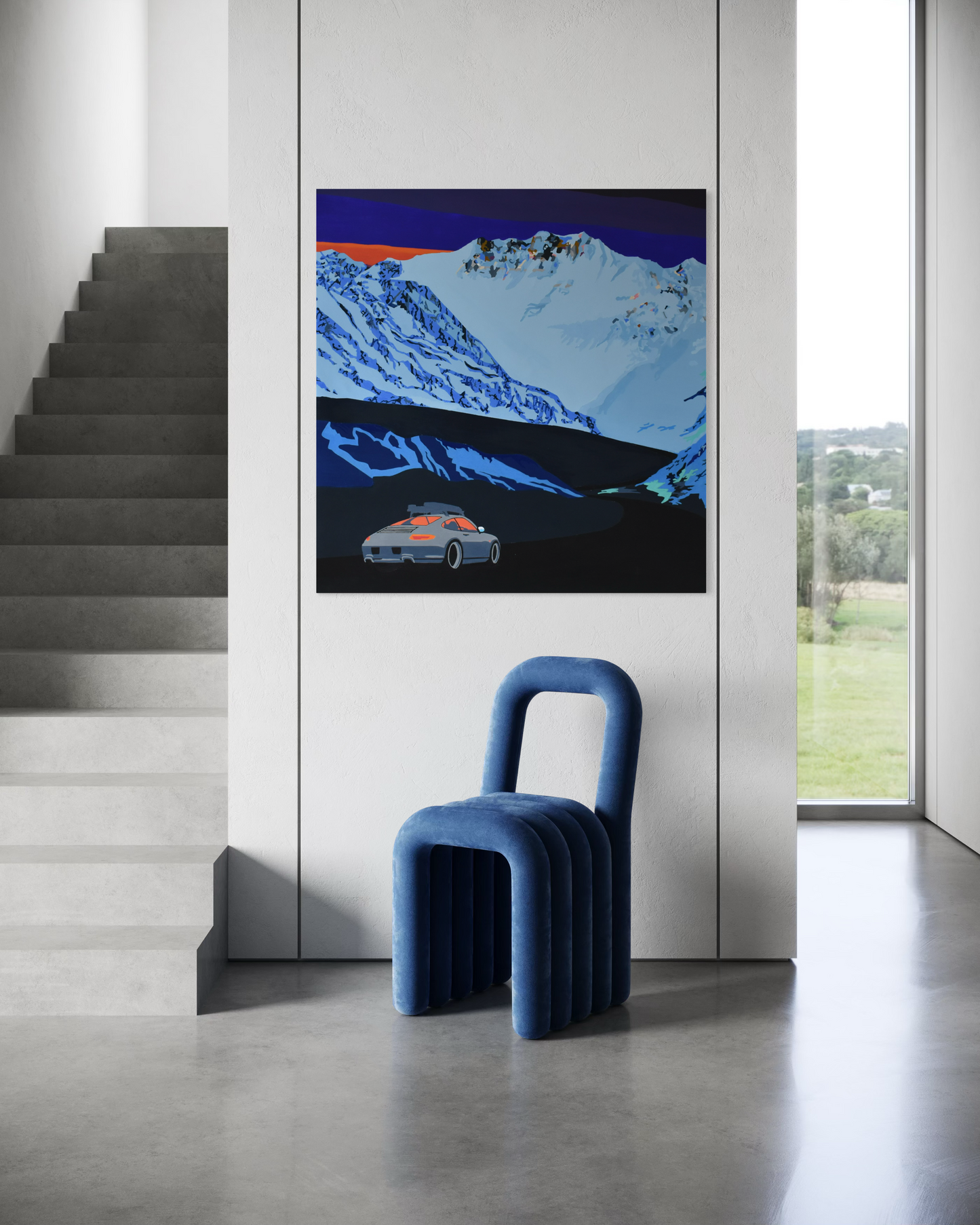 'Off the clock 2' 2025 mixed media, spray, Posca and acrylic on canvas