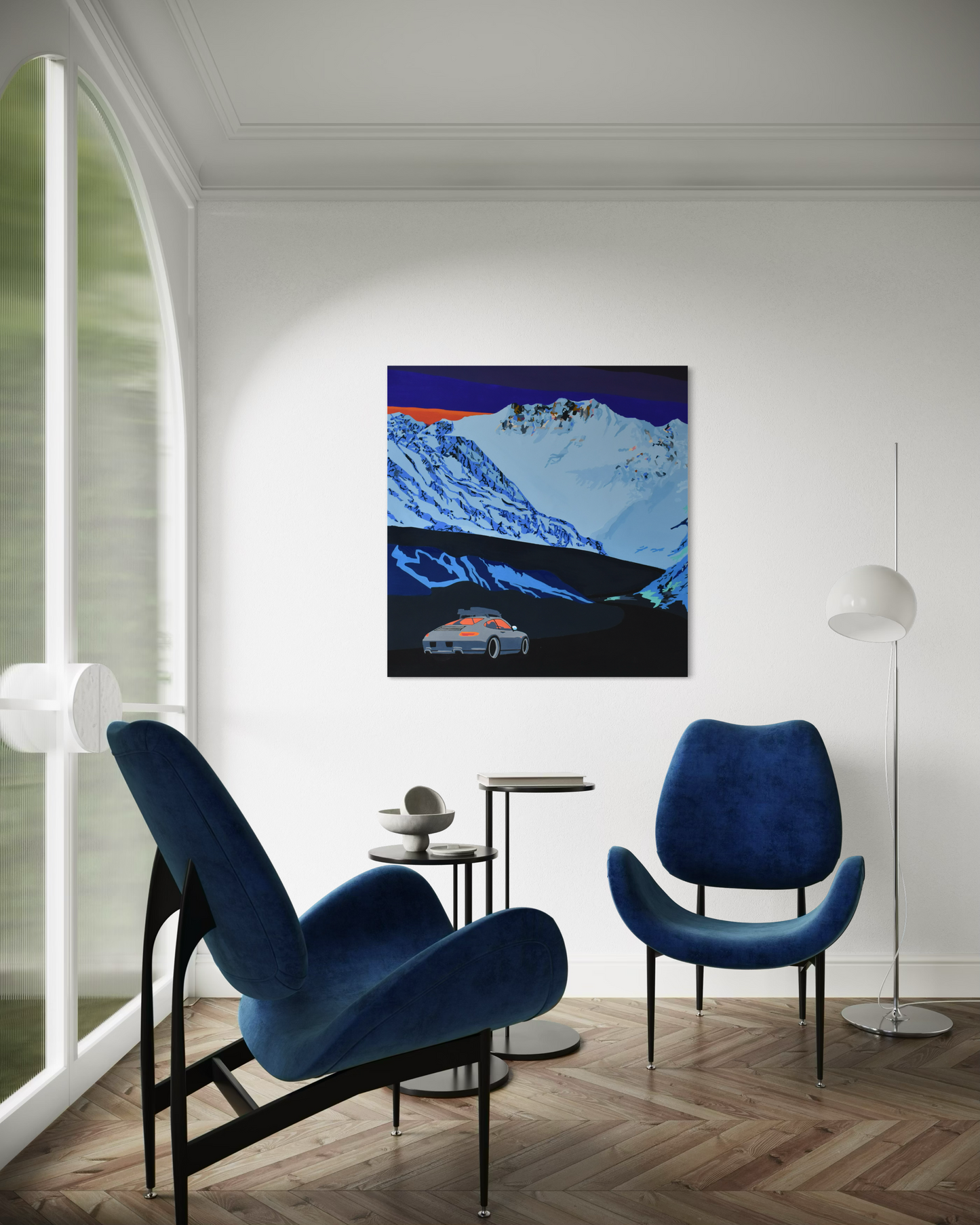 'Off the clock 2' 2025 mixed media, spray, Posca and acrylic on canvas