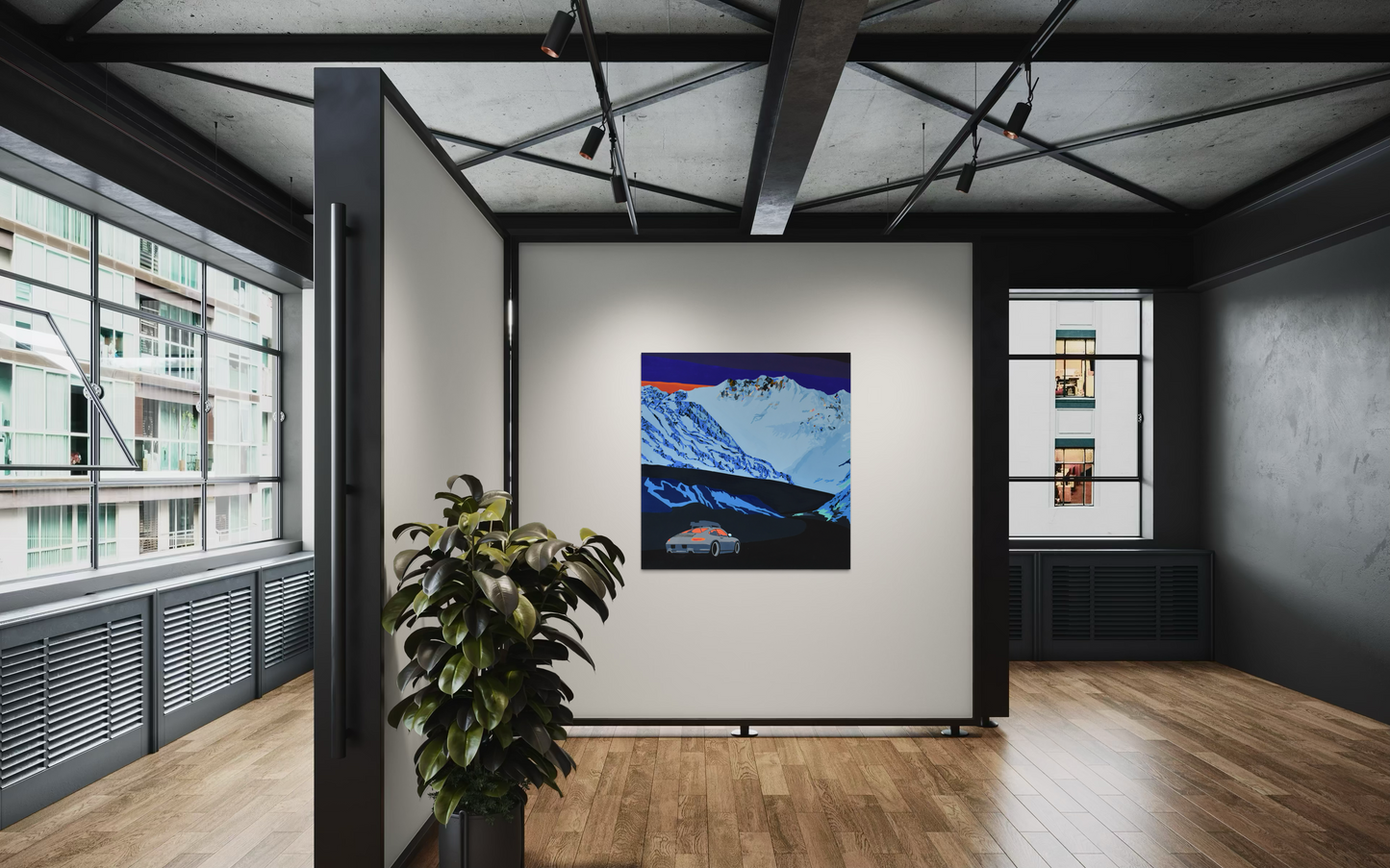 'Off the clock 2' 2025 mixed media, spray, Posca and acrylic on canvas