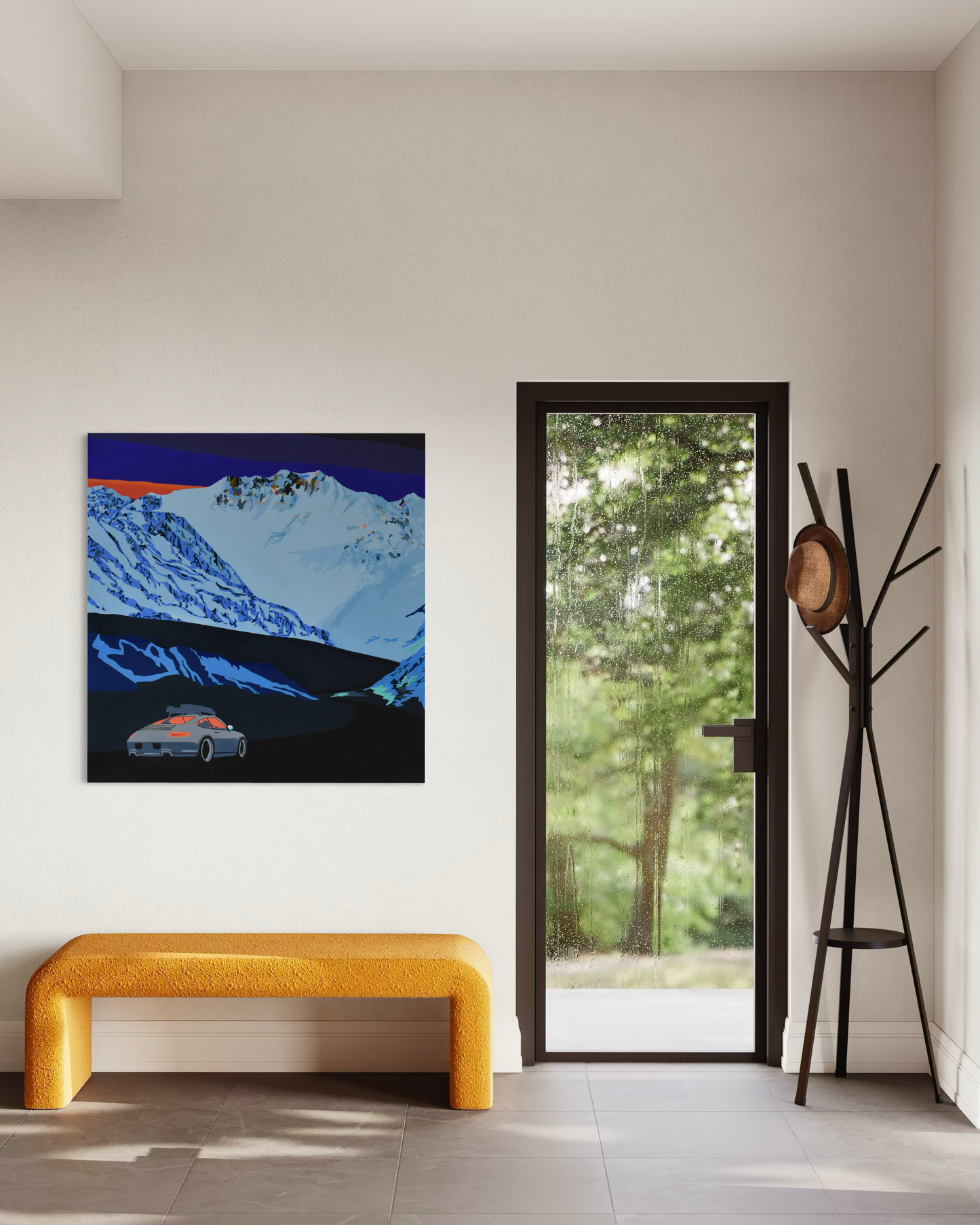 'Off the clock 2' 2025 mixed media, spray, Posca and acrylic on canvas