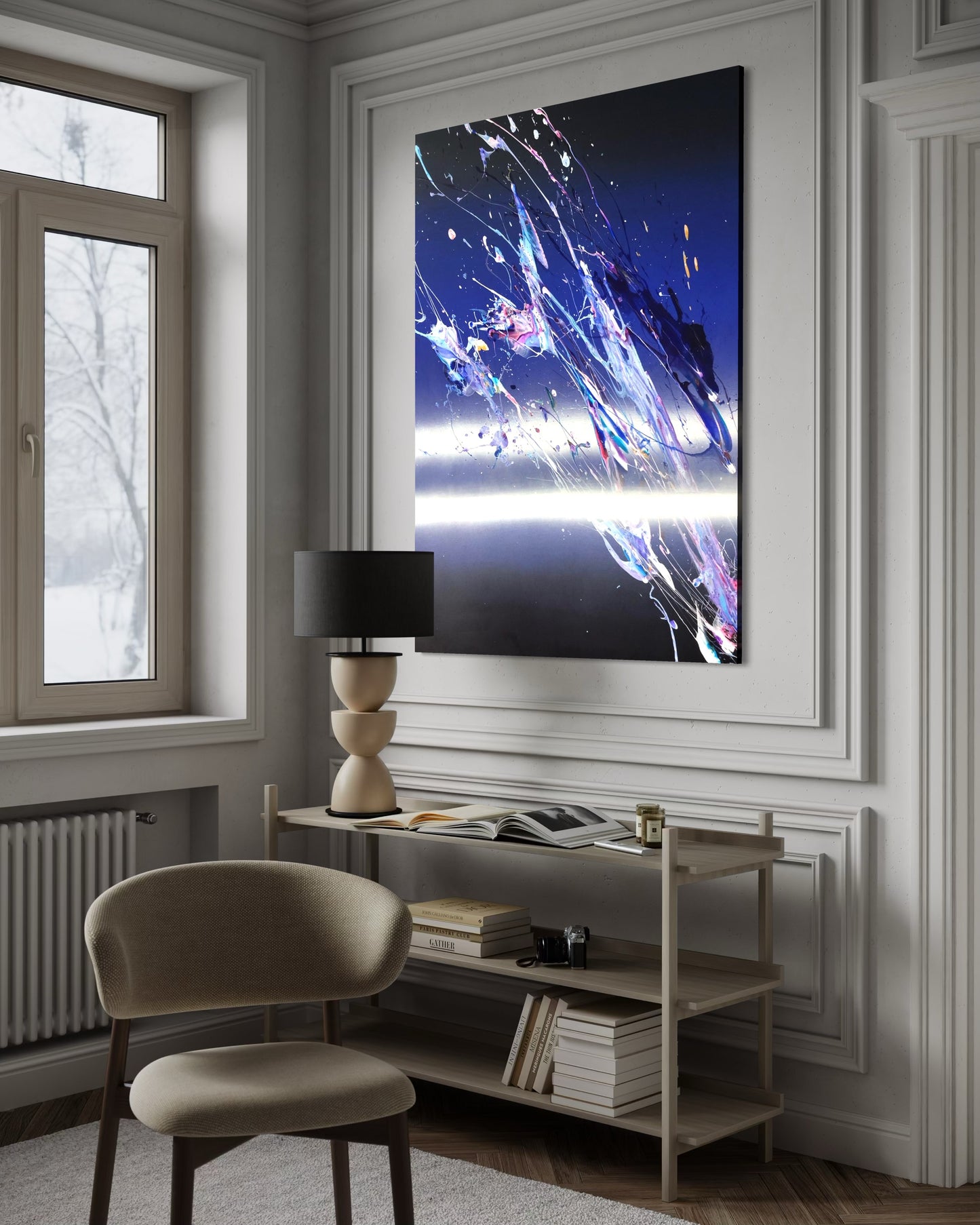 'Parallax' 2025 acrylic on canvas 120 x 100 cm 47.24 x 39.37 inches