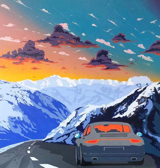 'Off the clock 3' 2025 mixed media, spray, Posca and acrylic on canvas