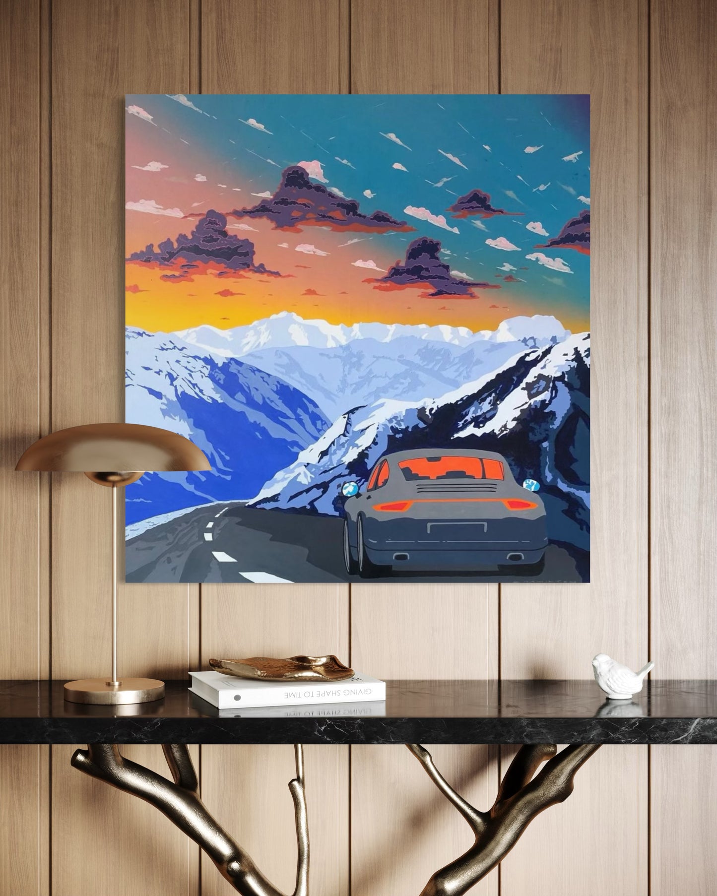 'Off the clock 3' 2025 mixed media, spray, Posca and acrylic on canvas