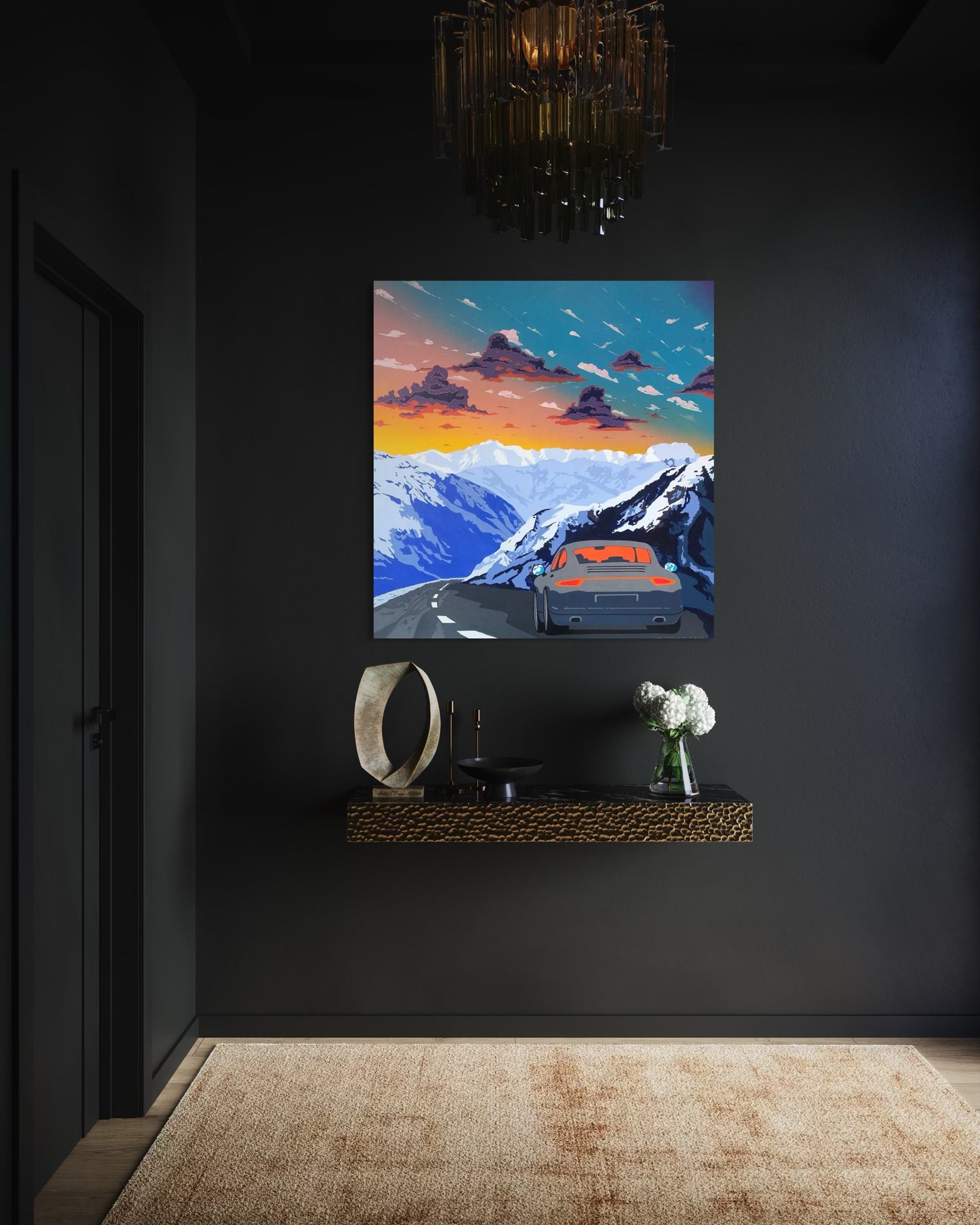 'Off the clock 3' 2025 mixed media, spray, Posca and acrylic on canvas