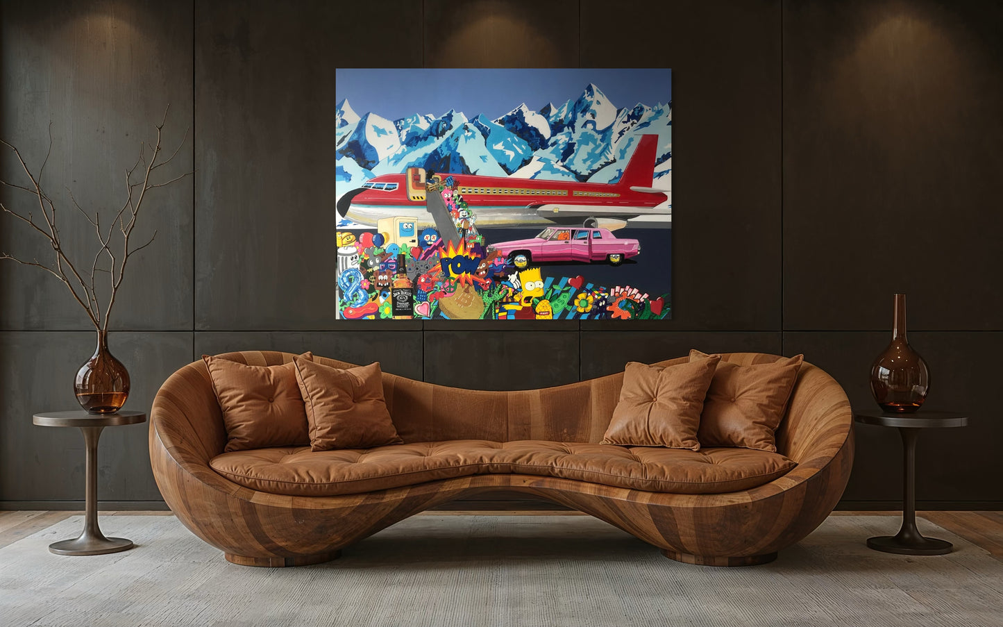 'Stairway to Heaven' 2023  acrylic, spray and Posca on canvas