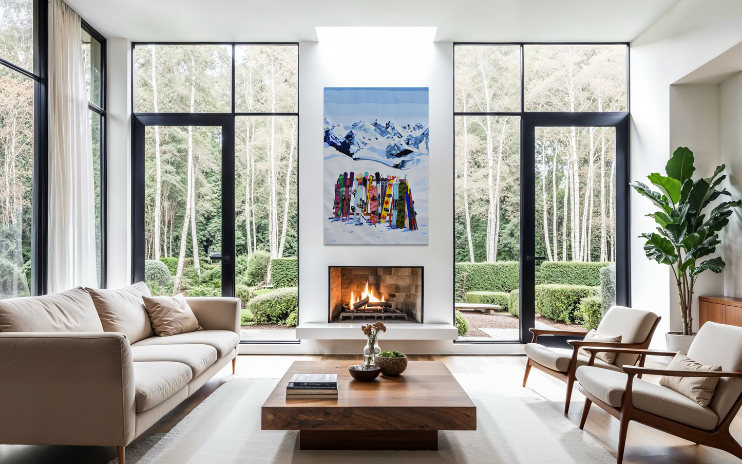 'Apres Ski' 2025 acrylic on canvas 120 x 100cms (39'' x 47'')