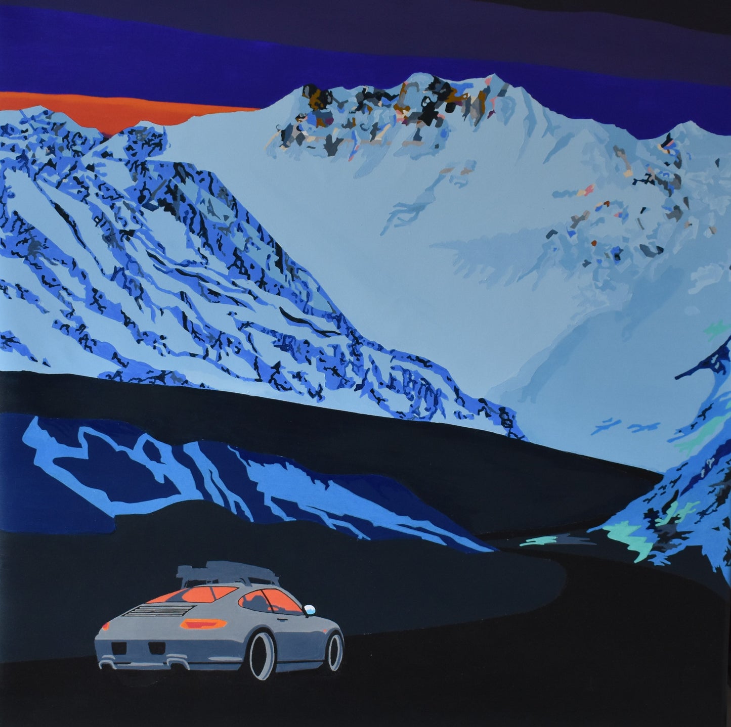 'Off the clock 2' 2025 mixed media, spray, Posca and acrylic on canvas