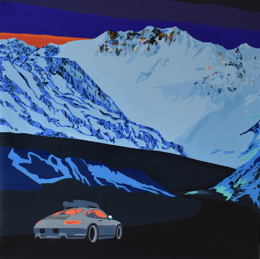 'Off the clock 2' 2025 mixed media, spray, Posca and acrylic on canvas